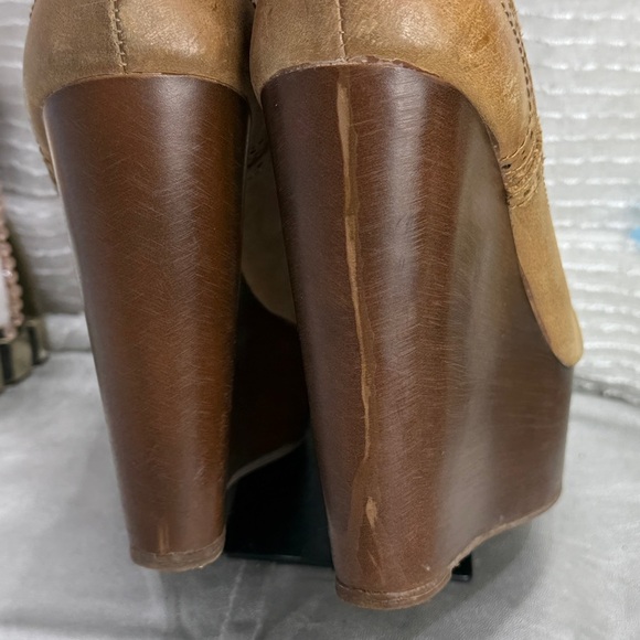 (R5)Steve Madden PARRDON,vintage
Brown leather lace-up platform oxfords,women' 9 - Picture 7 of 13